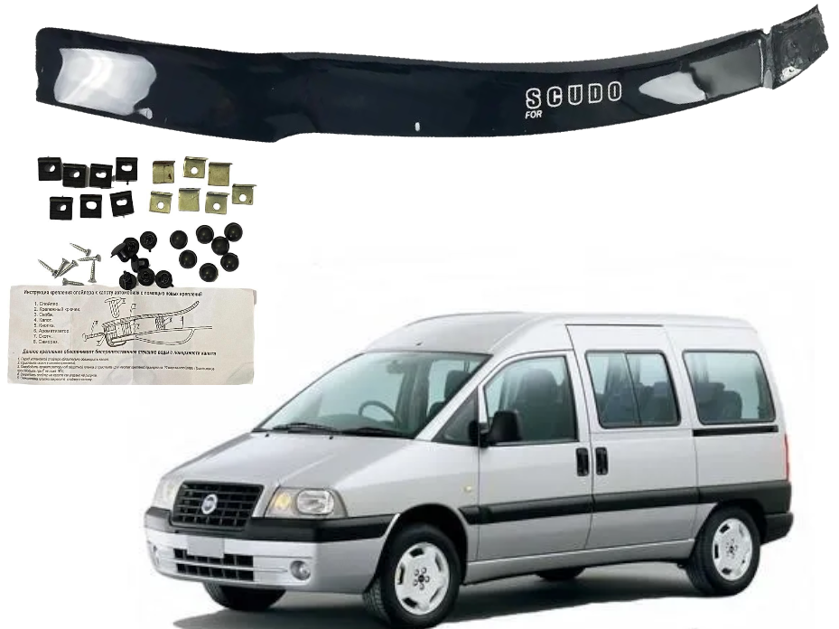 Дефлектор капота на Fiat Scudo I 2004-2007 після ресталінгу VIP Tuning VT 52
