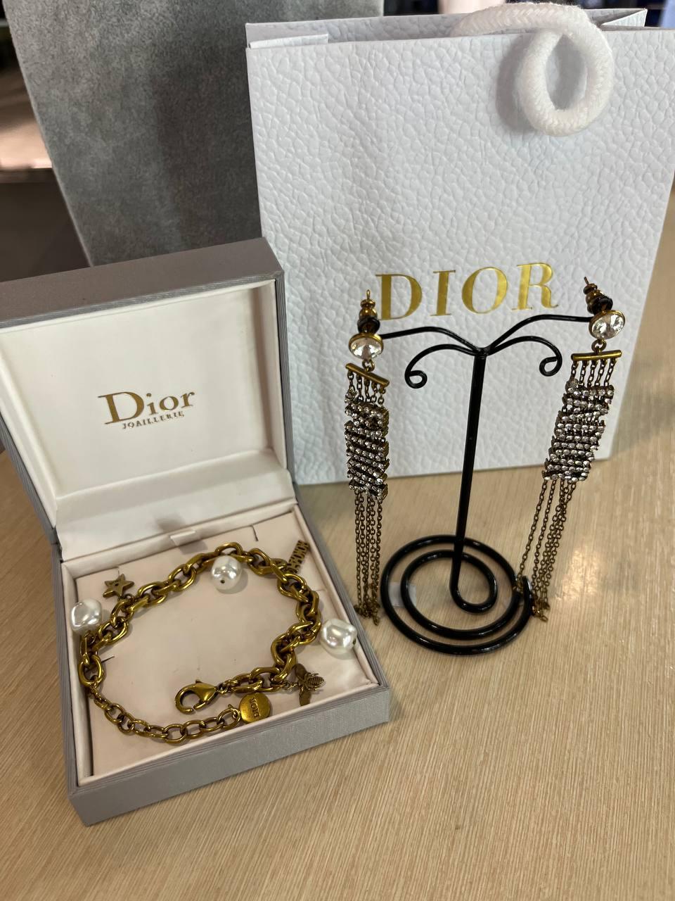 Діор набір сережки та браслет/ Dior
