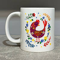 Керамічний кухоль з принтом (330мл, білий) "З соловʼїною у серці"