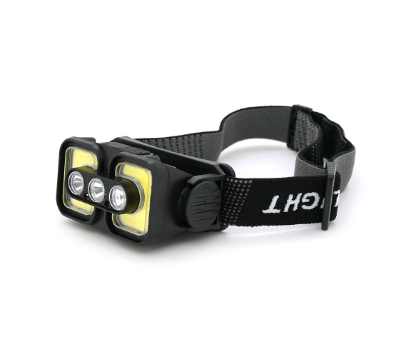 Налобний ліхтарик Voltronic K361,1 Cob, 3 Led+Red, 5 режими, корпус-пластик, водостійкий, фото 1