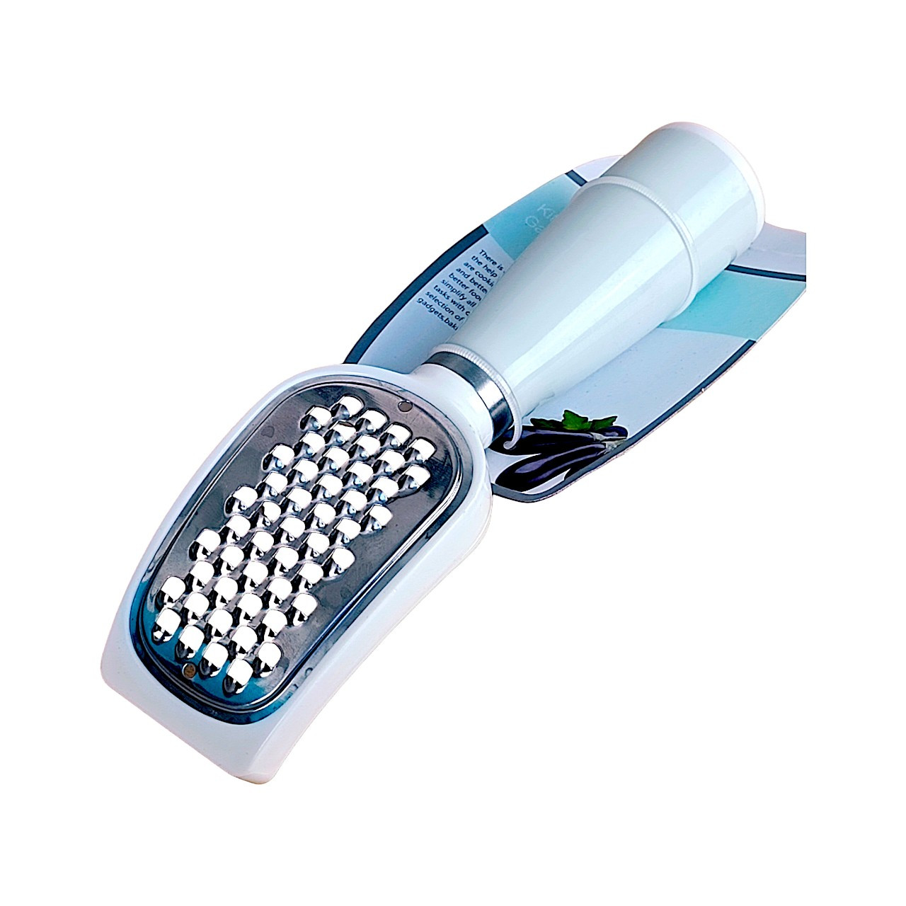 Терка ручна кухонна нержавіюча сталь з пластиковою ручкою Zhaolida 20.5 см, фото 1