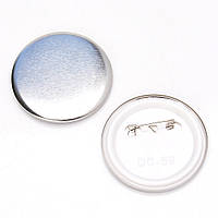 Заготовка для закатного значка 58мм, 100 шт, Метал/пластик