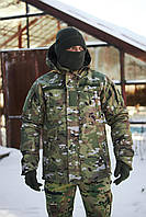 Куртка тактична мультикам Single Sword наповнення синтепон ВСУ Тепла зимова куртка на флісі для військових