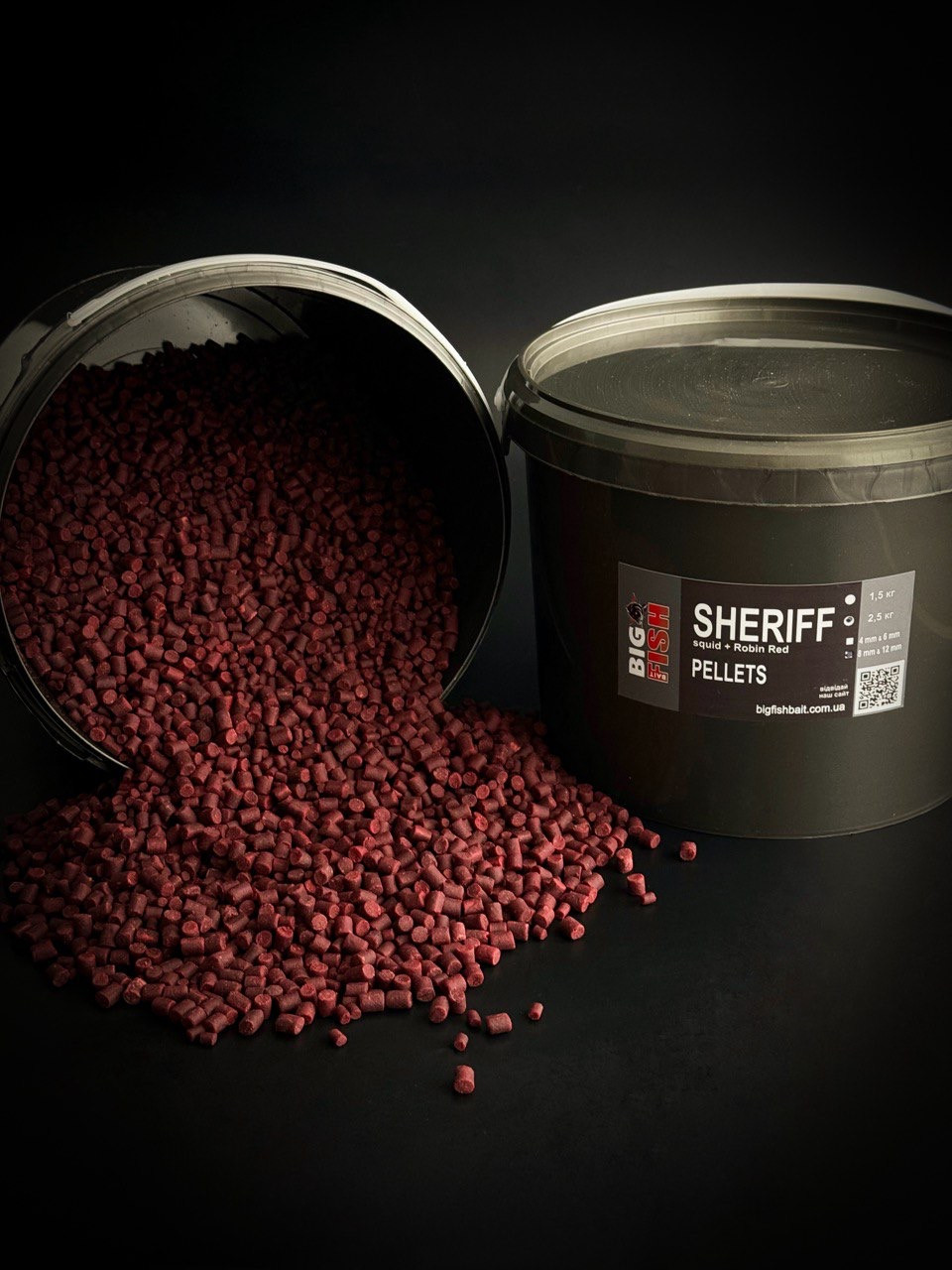 Пелетс Sheriff (Premium Pellets), мікс 4 мм та 6 мм, відро 2,5 кг