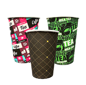 Стакан картонний 340 мл кольоровий (50шт/уп|1250шт/ящ) KST4