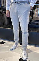 Чоловічі класичні лляні літні штани Corcotti Trousers Сірі Модні чоловічі штани Лляні чоловічі штани