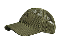 Бейсболка тактическая HELIKON-TEX (CZ-BBM-PO-02) с сеткой для проветривания кепка для военных весна лето осень