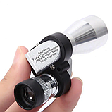 Міні монокуляр із чохлом для ювеліра Telescope 8x20 Портативний туристичний телескоп, фото 10