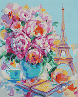 Алмазная мозаика SANTI Цветущий Париж 40*50см на подрамнике, 954700