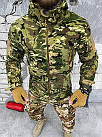 Тактическая флисовая кофта на змейке мультикам, мужская военная флиска,армейская кофта
