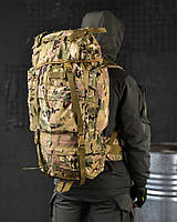 Тактический военный рюкзак мультикам 100 л , армейский штурмовой рюкзак камуфляжный