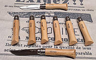 Opinel Inox 9 Франция кухонный острый нож сталь нержавейка ручка бук