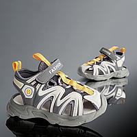 Детские босоножки сандалии, летняя обувь легкие с открытой пяткой, для мальчика. Размеры 26-31