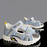 Детские босоножки сандалии, летняя обувь легкие закрытые, с супинатором, для мальчика. Размеры 26-31