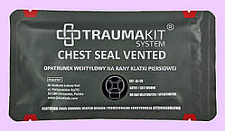 Пов'язка для перев'язування та герметизації ран у грудному відділі TRAUMAKIT System Chest Seal Vented