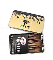 Набор кистей для макияжа Kylie Jenner Make-up brush set 12шт Gold