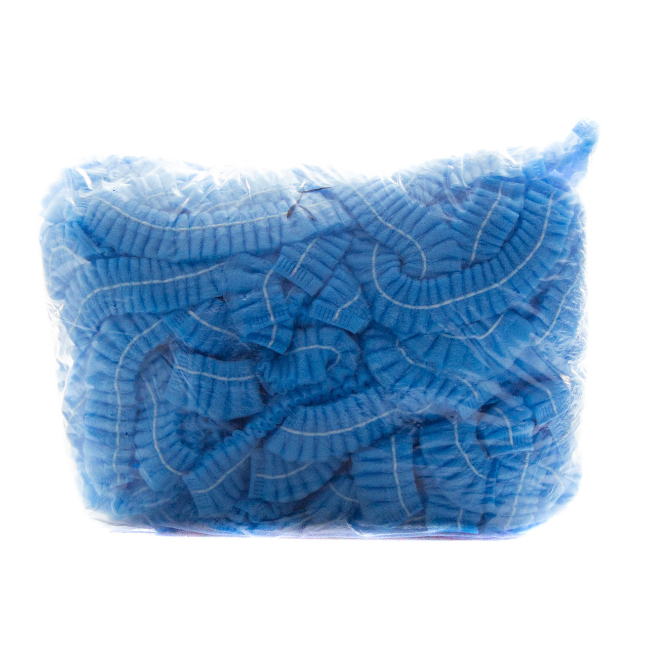 Шапочки одноразові для косметологічних процедур Блакитні (100шт./уп.), ТМ Sanador