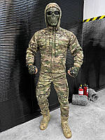 Костюм тактический армейский мультикам с капюшоном, военная мужская форма с курткой