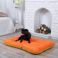 Лежанка для собаки Стайл оранжевая с желтым S - 60 x 45