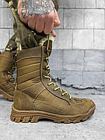 Зимові тактичні черевики койот на хутрі, чоловіче взуття, армійські черевики для військових