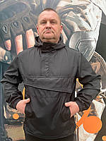 Куртка-анорак армейская черная с водоотталкивающей ткани р. 46
