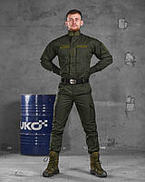 Тактичний демісезонний костюм олива, військова чоловіча форма рип-стоп (футболка в комплекті).