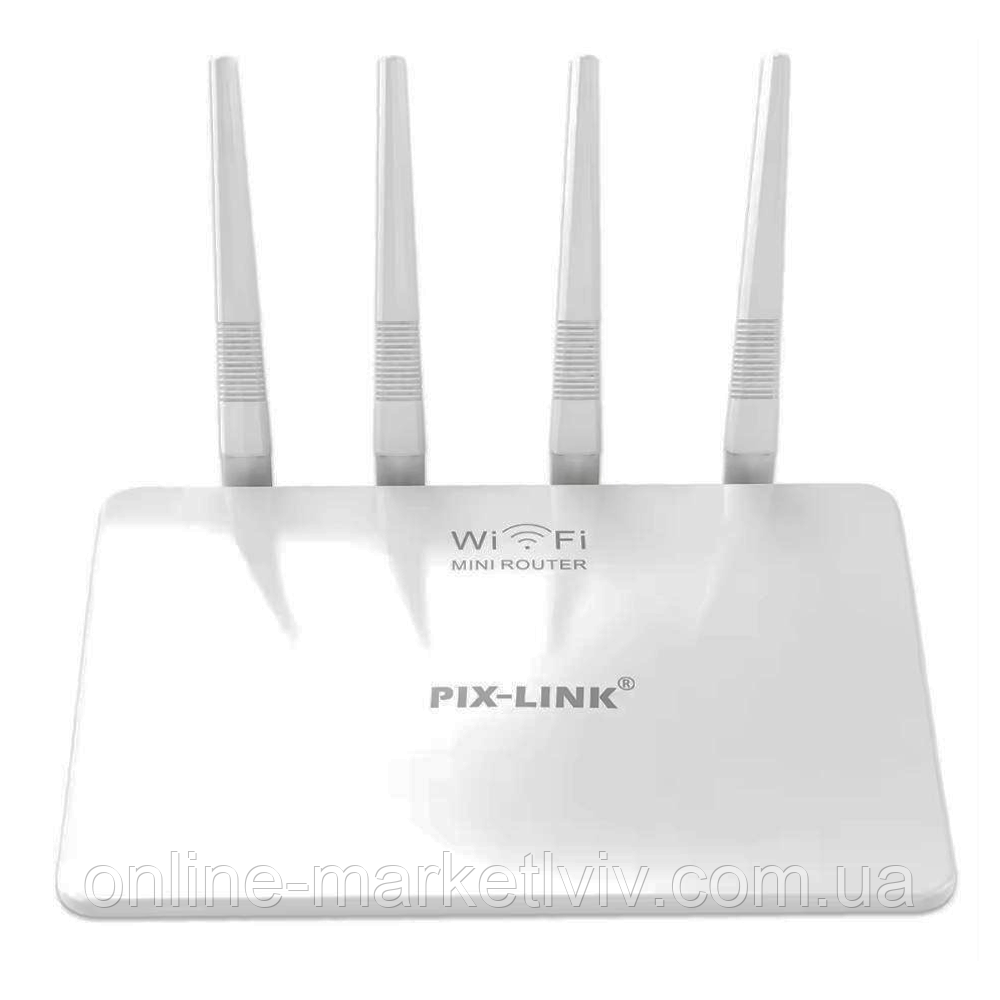 Маршрутизатор PIX-LINK LV-WR21Q, 2,4 ГГц, 300 Мбіт/с / WI-FI Роутер / Вай фай роутер