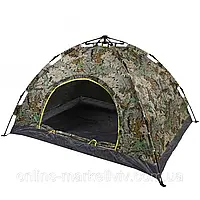 Палатка автоматическая 2-х местная, 200х150 см, Камуфляж / Туристическая палатка с автоматическим каркасом