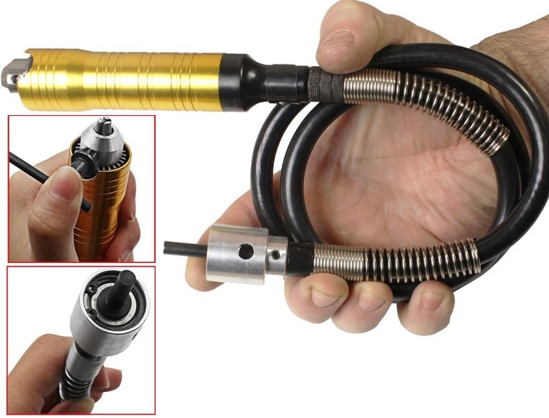 Гнучкий вал подовжувач з патроном гнучкий вал для шуруповерта бормашини дрилі гравера, фото 1