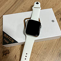 Розумний годинник Смарт-годинник Smart Watch T500 із сенсорним екраном і пульсометром голосового виклику білий + подарунок