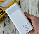 Зовнішній акумулятор Remax Chinen 30000mAh QC 22.5W LED лампа Білий, фото 2