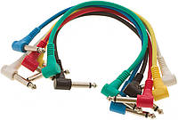 Инструментальный патч-кабель для гитарных педалей RockCable Patch Cable, Multi-Color, 15 cm (6pcs)