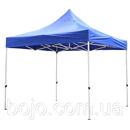 Розсувний шатер намет 3*3 м посилений, білий каркас, Синій, фото 2