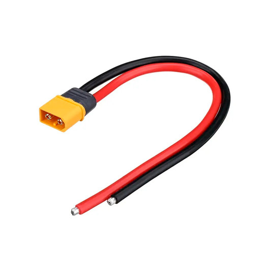 Кабель силовий Amass XT60 10 см 12AWG 60А для акумуляторів