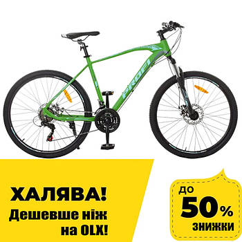Спортивний велосипед 26 дюймів (рама 19", 21 швидкість) Profi G26VELOCITY A26.1 Зелено-чорний