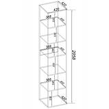 Пенал з полицями Н-3 Х'юго/Hugo (Кантинент) 420х420х2120мм, фото 10