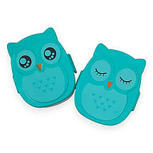 Ланч-бокс Совуня дитячий пластиковий з ложкою і виделкою 16.5х14х6.3 см, фото 5