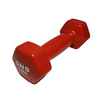 Гантели для фитнеса SNS виниловые по 1,5 кг 2 шт. Красный