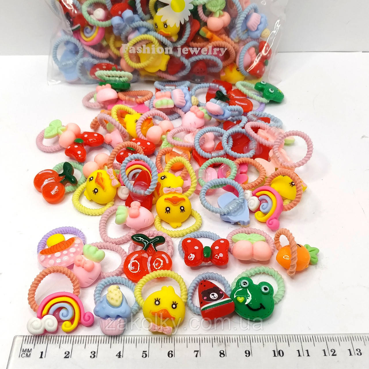 Гумки для волосся дитячі "Кольорове асорті".