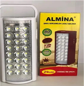 Ліхтар переносний світлодіодний акумуляторний 2608 24 LED Almina