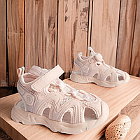 Детские босоножки сандалии, летняя обувь легкие открытые, с закрытым носиком Размеры 26-31