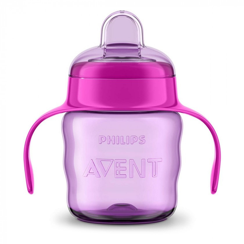Поильник-непроливайка Philips Avent з м'яким носиком з 6 міс + 200 мл рожевий (Авент) 551/03 (4364), фото 1