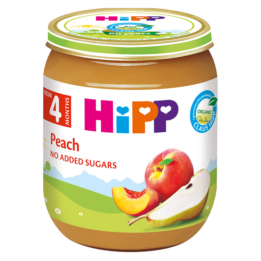 Фруктовое пюре HIPP (Хипп) Персики с 4 месяцев,125 грм - фото 1 - id-p586606317