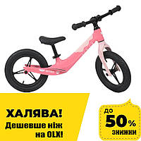 Детский беговел 12 дюймов (сталь, надувные колеса) PROFI KIDS LMG1255-5 Розовый