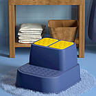 Дитяча підставка для ніг двоступінчаста, 25х36х33см, Синій / Сходинка для дітей / Підставка для дітей, фото 8