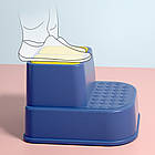 Дитяча підставка для ніг двоступінчаста, 25х36х33см, Синій / Сходинка для дітей / Підставка для дітей, фото 4