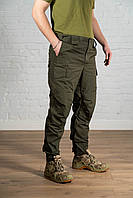 Штани хакі ріп-стоп 7 кишень однотонні військові Rip-stop бойові весняні штани олива армійські зсу OOO