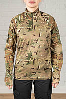 Боевая тактическая рубашка multicam рипстоп тактическая женский убакс полевой военный мультикам камуфляжный