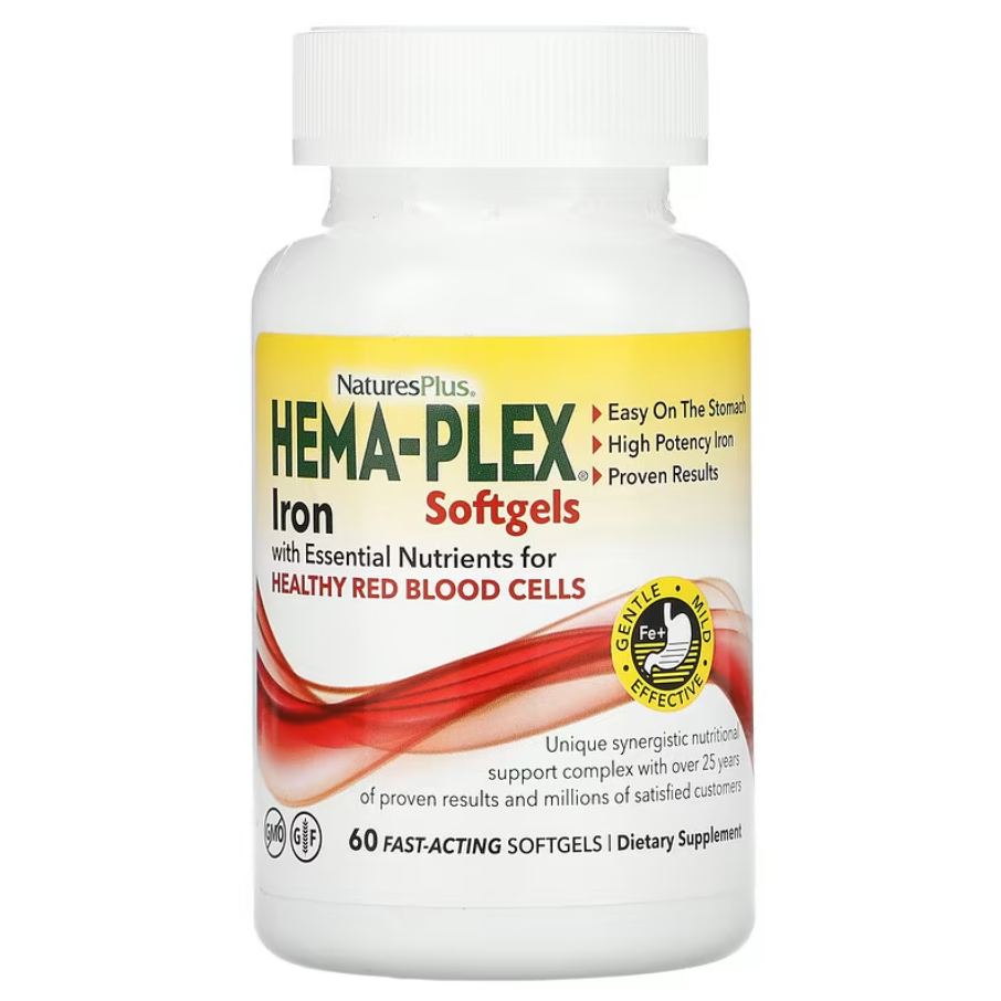 Вітаміни Hema-Plex NaturesPlus 60 швидкодіючих капсул, фото 1