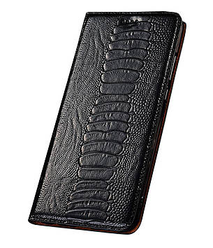 Чохол книжка з натуральної LUX шкіри магнітний протиударний для Samsung A7 (2015) A700 "ZENUS" №3 - "рептилія"